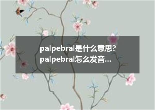 palpebral是什么意思?palpebral怎么发音?palpebral的解释和用法