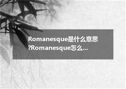 Romanesque是什么意思?Romanesque怎么发音?Romanesque的解释和用法
