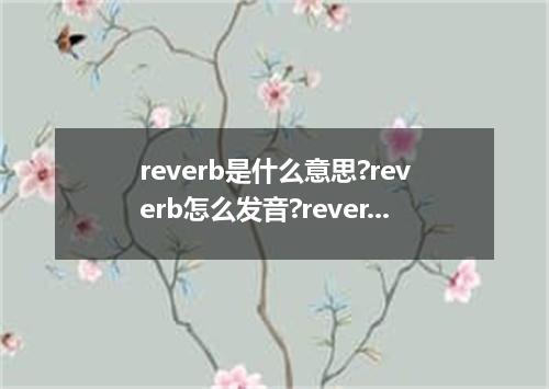 reverb是什么意思?reverb怎么发音?reverb的解释和用法