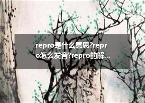 repro是什么意思?repro怎么发音?repro的解释和用法