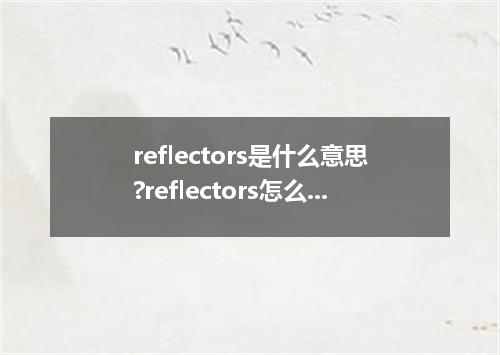 reflectors是什么意思?reflectors怎么发音?reflectors的解释和用法