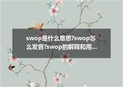 swop是什么意思?swop怎么发音?swop的解释和用法