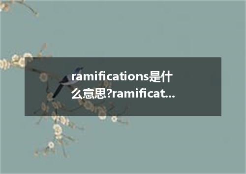 ramifications是什么意思?ramifications怎么发音?ramifications的解释和用法