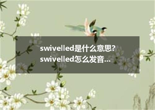 swivelled是什么意思?swivelled怎么发音?swivelled的解释和用法