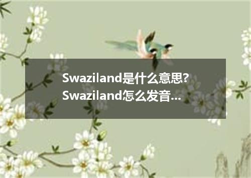 Swaziland是什么意思?Swaziland怎么发音?Swaziland的解释和用法