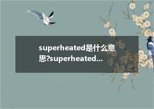 superheated是什么意思?superheated怎么发音?superheated的解释和用法