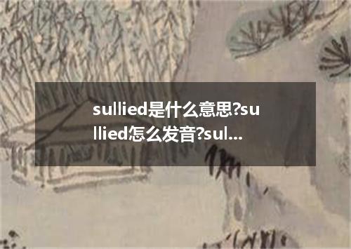 sullied是什么意思?sullied怎么发音?sullied的解释和用法