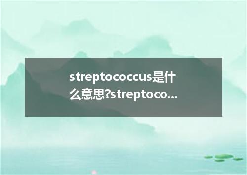 streptococcus是什么意思?streptococcus怎么发音?streptococcus的解释和用法