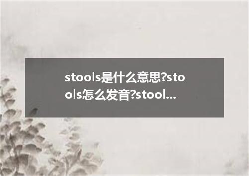 stools是什么意思?stools怎么发音?stools的解释和用法