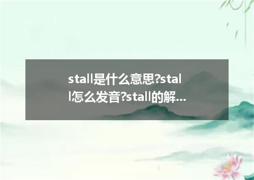 stall是什么意思?stall怎么发音?stall的解释和用法