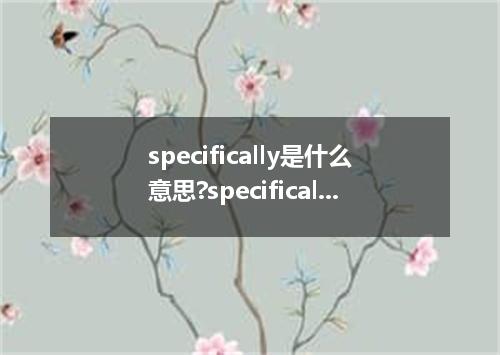 specifically是什么意思?specifically怎么发音?specifically的解释和用法