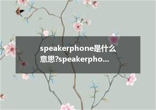 speakerphone是什么意思?speakerphone怎么发音?speakerphone的解释和用法