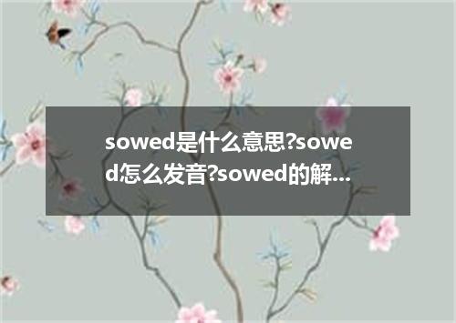 sowed是什么意思?sowed怎么发音?sowed的解释和用法