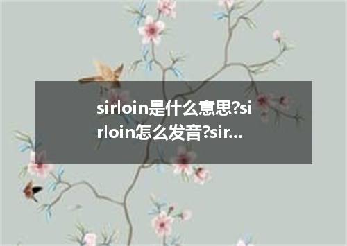 sirloin是什么意思?sirloin怎么发音?sirloin的解释和用法