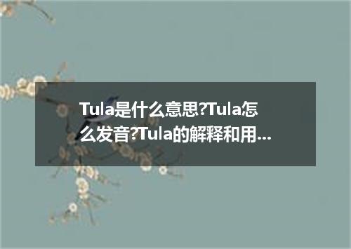 Tula是什么意思?Tula怎么发音?Tula的解释和用法
