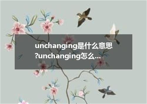 unchanging是什么意思?unchanging怎么发音?unchanging的解释和用法