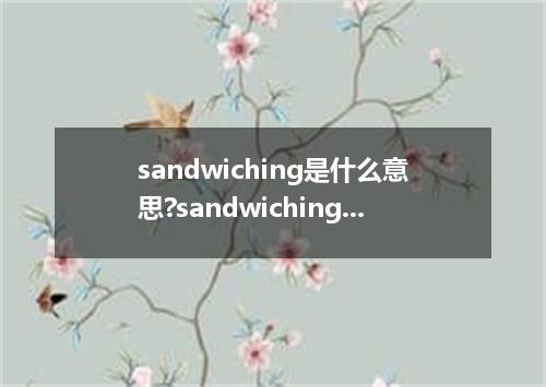 sandwiching是什么意思?sandwiching怎么发音?sandwiching的解释和用法