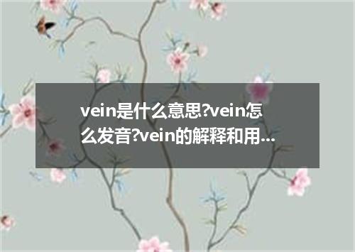 vein是什么意思?vein怎么发音?vein的解释和用法