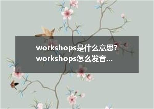 workshops是什么意思?workshops怎么发音?workshops的解释和用法