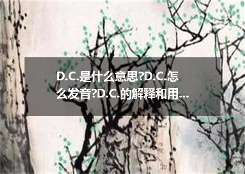 D.C.是什么意思?D.C.怎么发音?D.C.的解释和用法