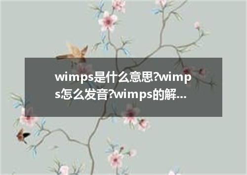wimps是什么意思?wimps怎么发音?wimps的解释和用法