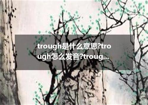 trough是什么意思?trough怎么发音?trough的解释和用法