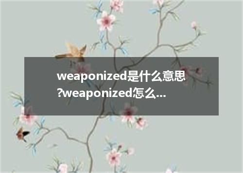 weaponized是什么意思?weaponized怎么发音?weaponized的解释和用法
