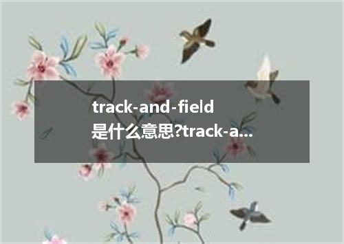 track-and-field是什么意思?track-and-field怎么发音?track-and-field的解释和用法
