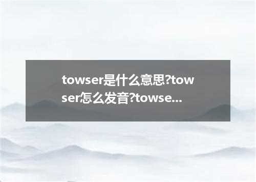 towser是什么意思?towser怎么发音?towser的解释和用法