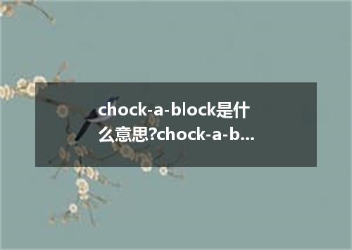 chock-a-block是什么意思?chock-a-block怎么发音?chock-a-block的解释和用法