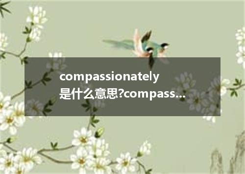 compassionately是什么意思?compassionately怎么发音?compassionately的解释和用法