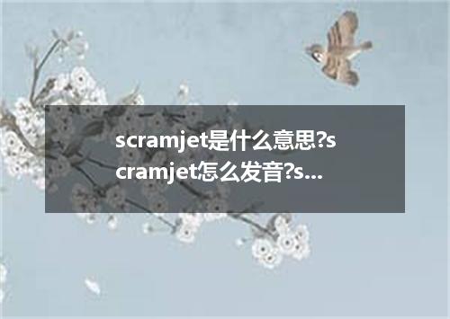 scramjet是什么意思?scramjet怎么发音?scramjet的解释和用法