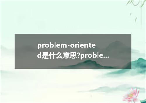 problem-oriented是什么意思?problem-oriented怎么发音?problem-oriented的解释和用法