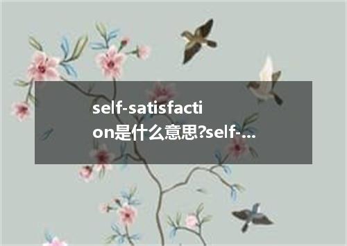 self-satisfaction是什么意思?self-satisfaction怎么发音?self-satisfaction的解释和用法