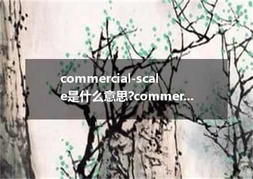 commercial-scale是什么意思?commercial-scale怎么发音?commercial-scale的解释和用法