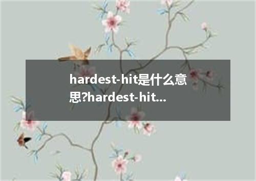 hardest-hit是什么意思?hardest-hit怎么发音?hardest-hit的解释和用法