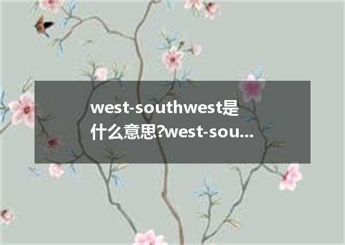 west-southwest是什么意思?west-southwest怎么发音?west-southwest的解释和用法