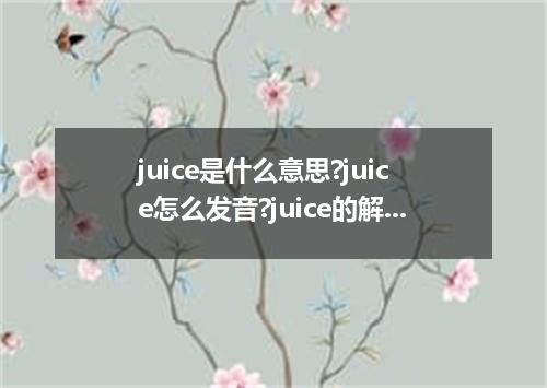 juice是什么意思?juice怎么发音?juice的解释和用法