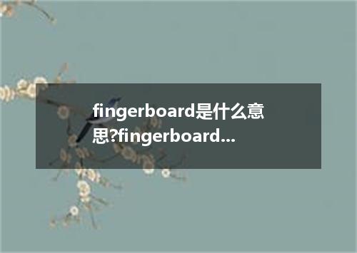 fingerboard是什么意思?fingerboard怎么发音?fingerboard的解释和用法
