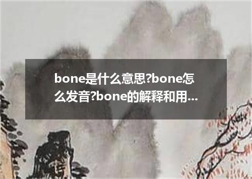 bone是什么意思?bone怎么发音?bone的解释和用法