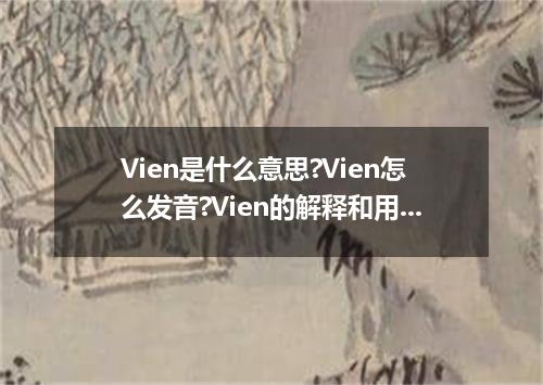 Vien是什么意思?Vien怎么发音?Vien的解释和用法