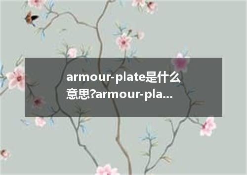 armour-plate是什么意思?armour-plate怎么发音?armour-plate的解释和用法