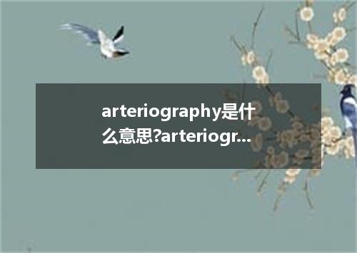 arteriography是什么意思?arteriography怎么发音?arteriography的解释和用法