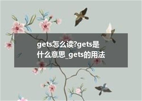 gets怎么读?gets是什么意思_gets的用法