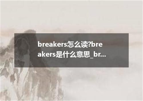 breakers怎么读?breakers是什么意思_breakers的用法
