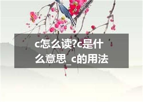 c怎么读?c是什么意思_c的用法