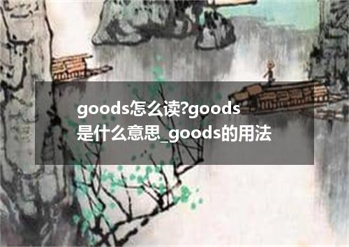 goods怎么读?goods是什么意思_goods的用法