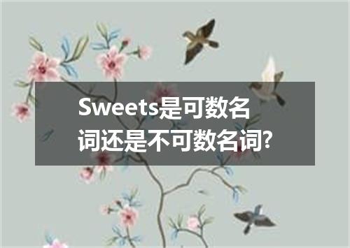 Sweets是可数名词还是不可数名词?