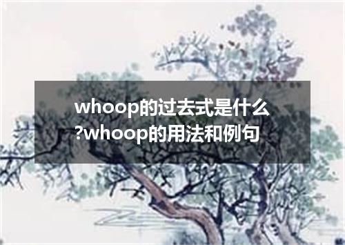 whoop的过去式是什么?whoop的用法和例句