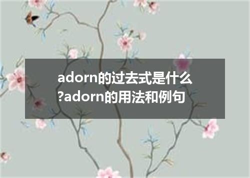 adorn的过去式是什么?adorn的用法和例句